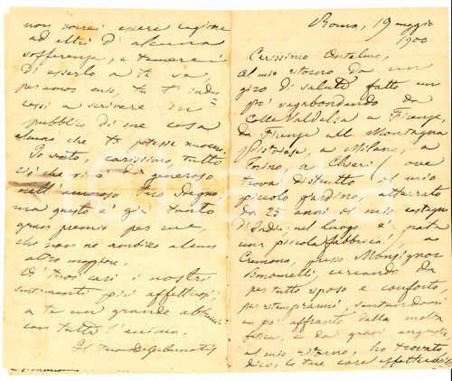 1900 ROMA Angelo DE GUBERNATIS troppo sregolato per l'Accademia AUTOGRAFO 1900 ROMA Angelo DE GUBERNATIS troppo sregolato per l'Accademia AUTOGRAFO